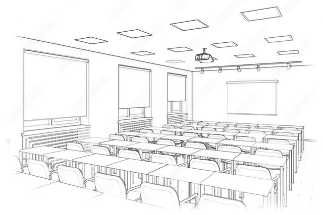 Pro - Mobilia Hörsaal Skizze